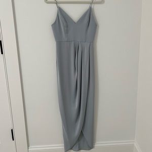 Shona Joy Powder Blue Cocktail Draped Dress